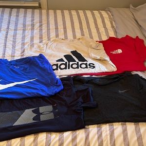 Bundle of 5 mens s/s mens shirts size L. Various brands